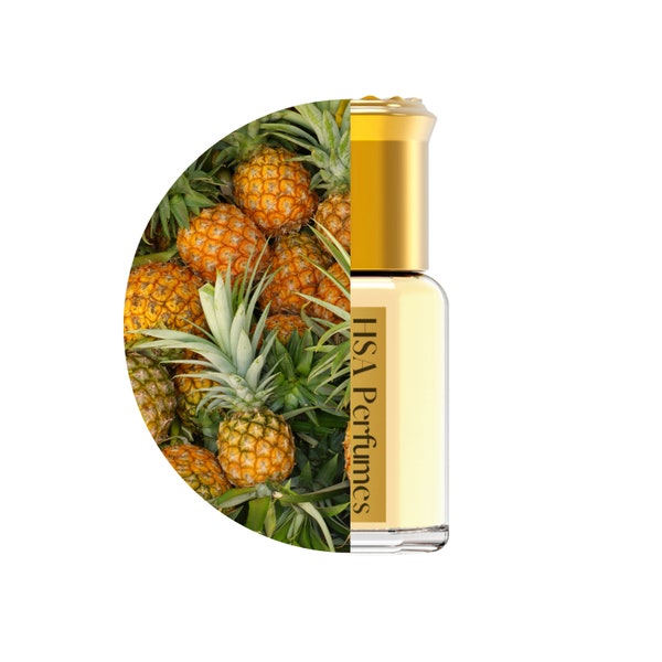 Attar Pineapple Premium Perfume Oil - Alcohol-Free Attar Oil in Various Sizes w/ Fresh Floral Scent | Long-Lasting Flowery Unisex Perfume