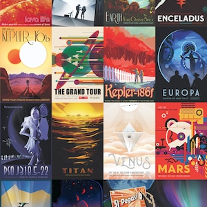 NASA JPL Space Travel Posters 1000 piece Jigsaw Puzzle 27&quot; x 19&quot;