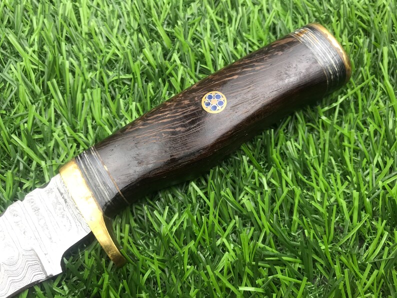 in Fire Damascus Steel Handmade Hunting Skinner Bushcraft Knife