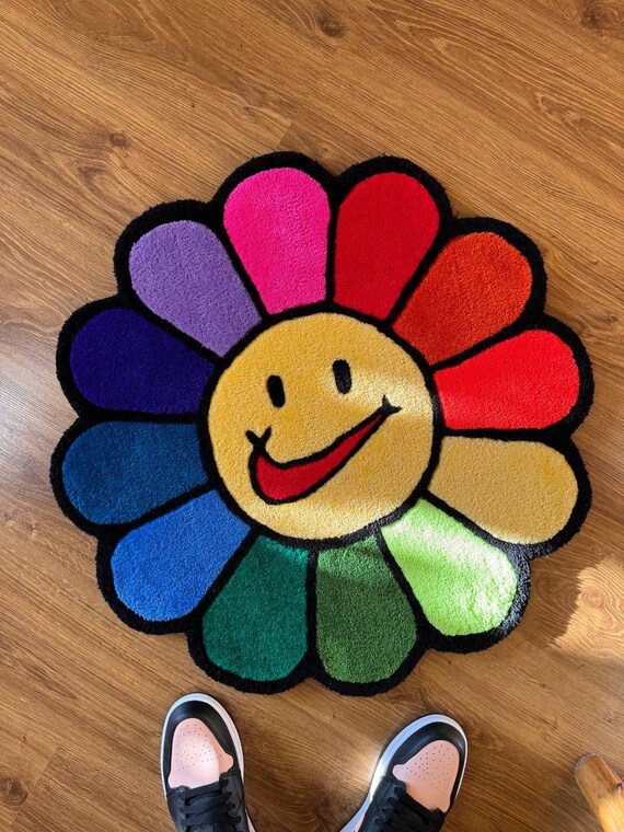 【新品未開封】MIYOSHI RUG MOOON SMILEY FACE RUG Smiley Face Rug