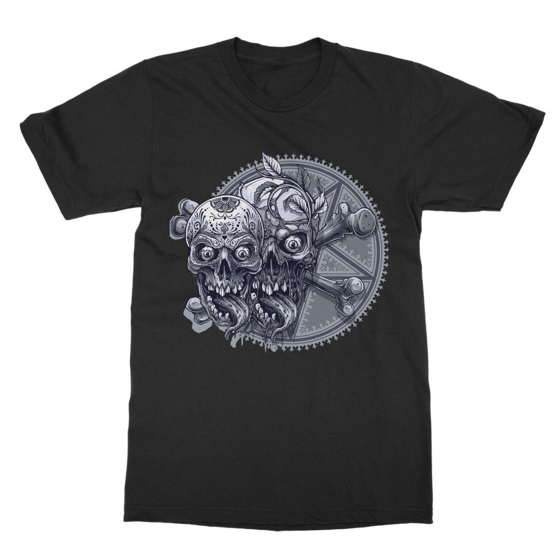 Skull T Shirts / Gothic Clothing / Goth T Shirts / Mens Gothic Etsy