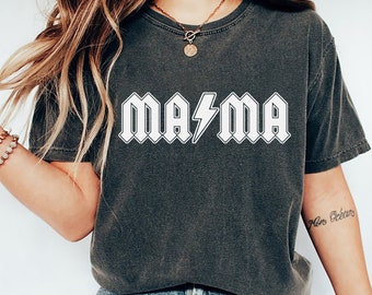 Comfort Color® Mama Rock Shirt | Rocker Mama Shirt, Mom Shirt, Mommy Shirt, Mama T-Shirt, Cute Mom Shirt, Mother's Day Gift, Mom Life Shirt
