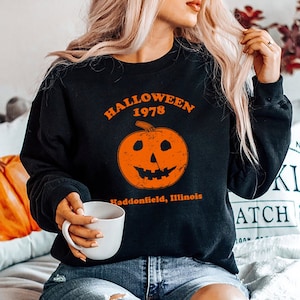 Vintage Halloween 1978 Haddonfield High Sweatshirt, Haddonfield Illinois Class of 1978, Vintage Halloween, Spooky Season, Scary Movie Lover