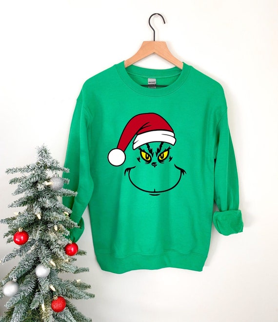 Grinch Sudadera de Navidad Sudadera - Etsy España
