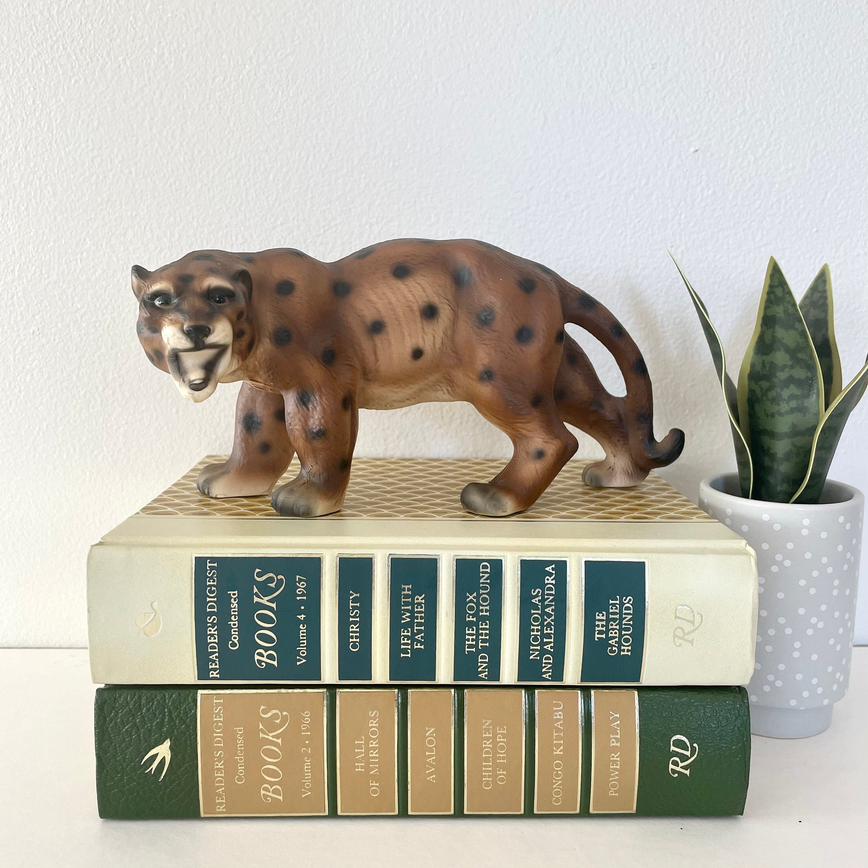 Vintage ceramic leopard figurine Etsy