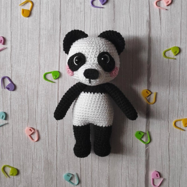 Crochet PATTERN AMIGURUMI Peter the Panda. Crochet tutorial diy child toy decoration stuffed animal