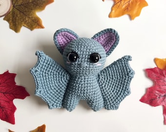 MODELLO AMIGURUMI all'uncinetto Buffy Bat. Tutorial all'uncinetto giocattolo fai da te decorazione per bambini animale di pezza