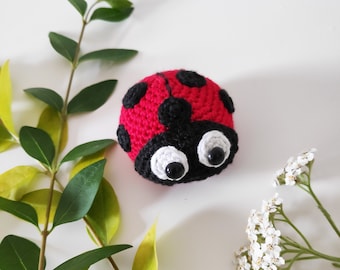 Crochet AMIGURUMI PATTERN Lola la coccinelle. Tutoriel crochet bricolage enfant jouet décoration peluche