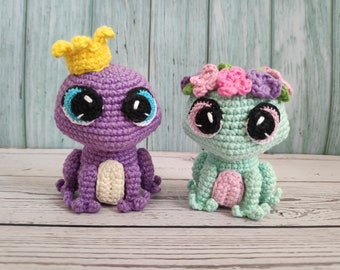 Crochet PATTERN AMIGURUMI 2 in 1 Francis and Fiora Frogs. Crochet tutorial diy child toy decoration stuffed animal frog