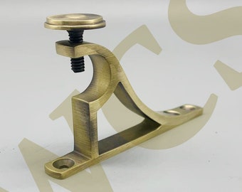 Traditional Solid Antique Brass End Brackets For Curtain Poles In Various Sizes / Finishes