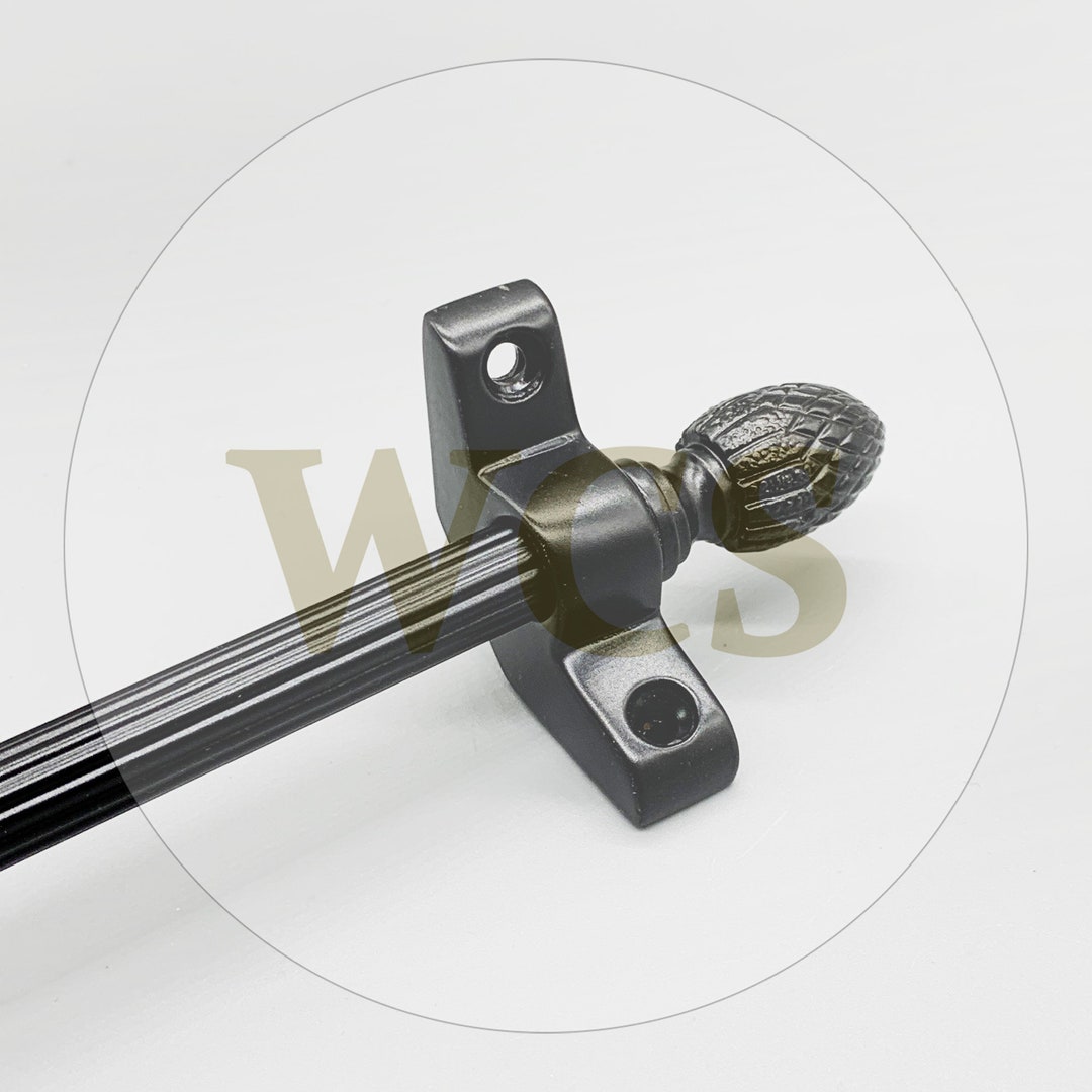 Wrought Iron Stair Rods 3/8 X 28.5 Norfolk Reed Pine Finial Etsy