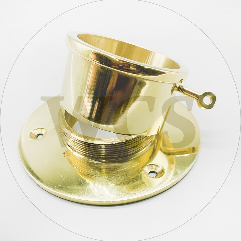 Solid Brass End Sockets for Curtain Poles With Grub Screw Etsy