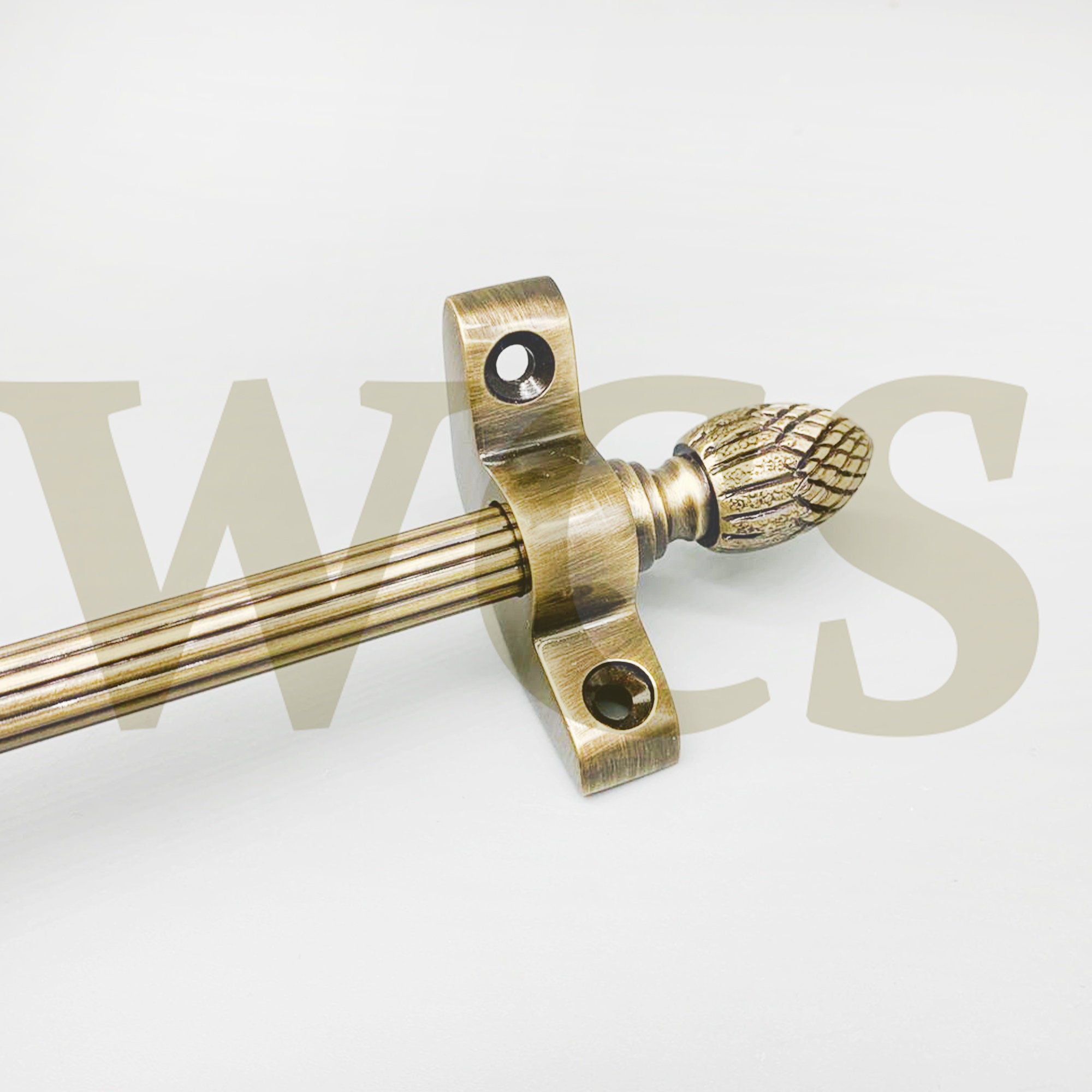 Tudor Brass Light Wood Stair Rod Bar - Rod Length: 23.6 Inches