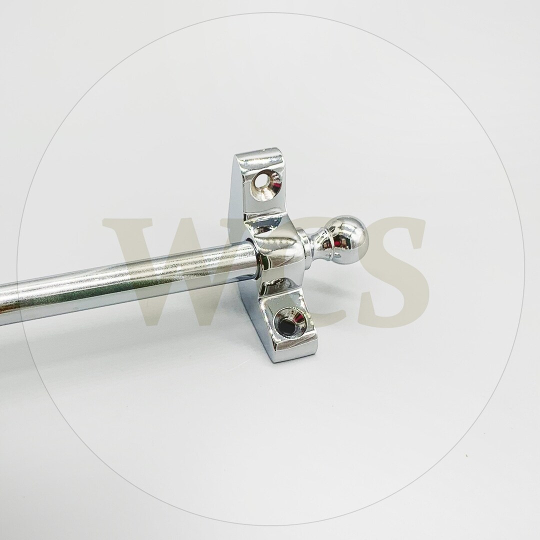 Polished Chrome Stair Rods 3/8 X 28.5 Plain Pipe Round Finial Etsy