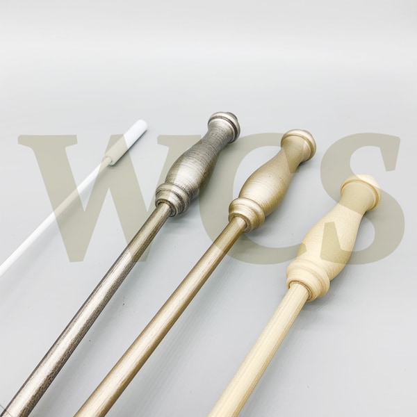 X1 Curtain Pull Draw Rods Wooden Metal Curtain Pulls Rods Poles Pullers Pole Puller Rod Curtains Modern Gold / Dark Peral / White