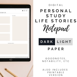JW Personal Study Life Stories Digital Notebook | Minimalist | Hyperlinked | GoodNotes | Notability | Jw Bible Study | Jw Journal