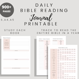 Jw Bible Reading Journal | Printable Bible Study Guide Journal Jw Notebook | One Year Bible Reading Tracker Printable Bible Reading Schedule