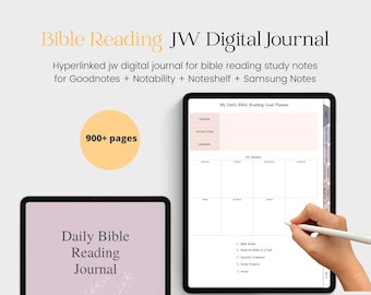 Jw Bible Reading Digital Journal, Tracker, Personal Study Notebook, Digital Bible Study Guide, Jw Digital Notebook for GoodNotes