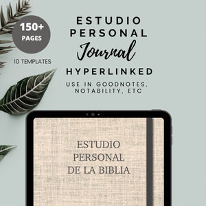 Carnet numérique d'étude personnelle en espagnol | Hyperlien GoodNotes Notabilité Noteshelf Español | Livre numérique Estudio Personal de la Biblia