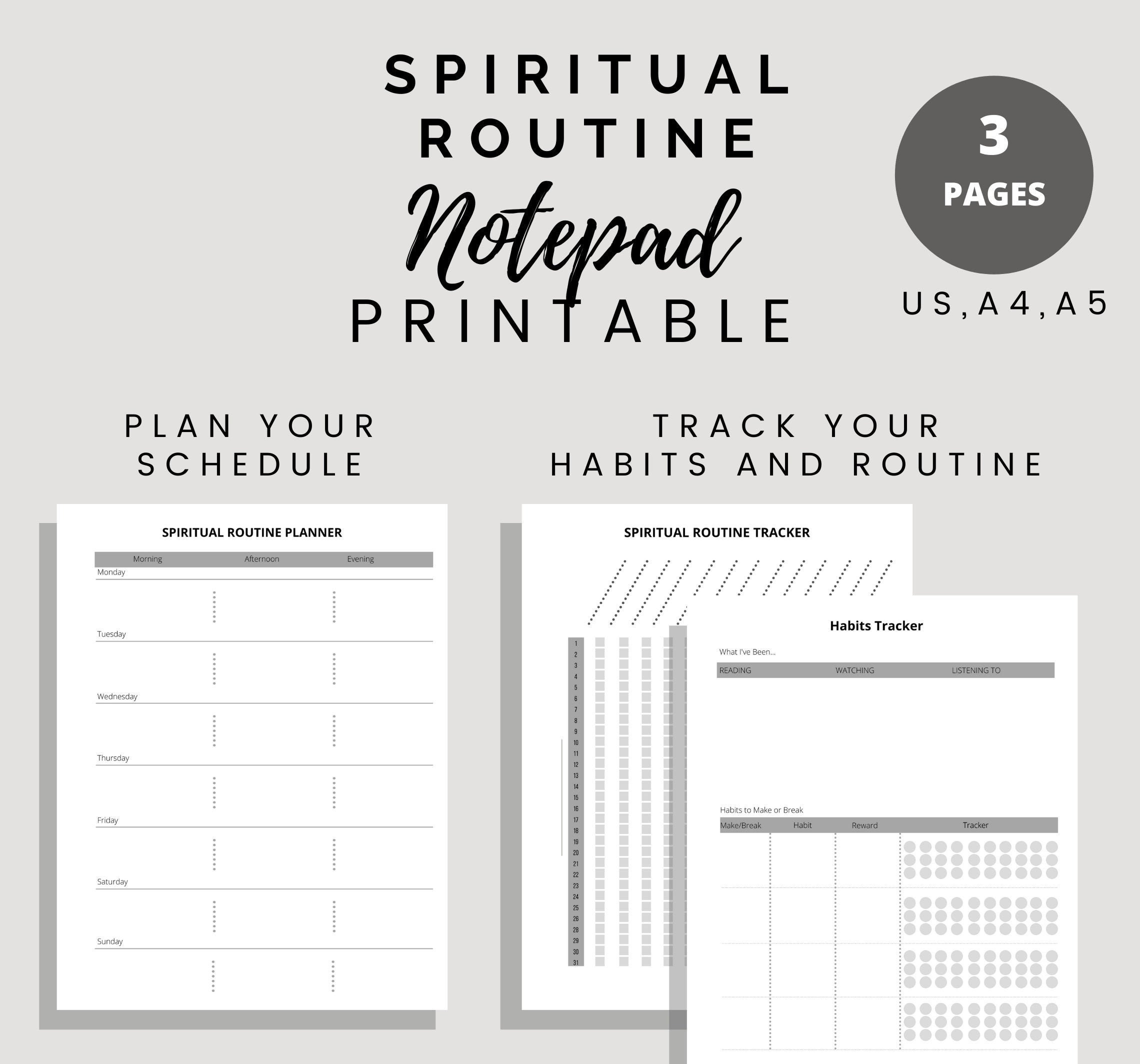 Jw Spiritual Routine Jw Habit Tracker Printable Planner Jw Goals Jw