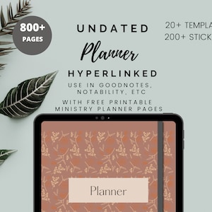 Ultieme JW Digital planner, ongedateerd, alles-in-één Jw Life planner digitaal, Jw planner voor Goodnotes, hyperlinks, gratis stickers