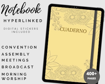 Spanish Digital Assembly Notebook Asamblea Regional | Meetings Broadcast Notes | GoodNotes Notability Español