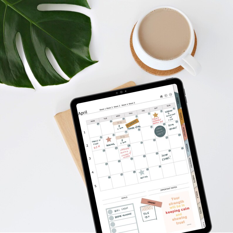 JW Life Planner Digital, Undated Hyperlinked, Stickers (Goodnotes, Notability) image 2