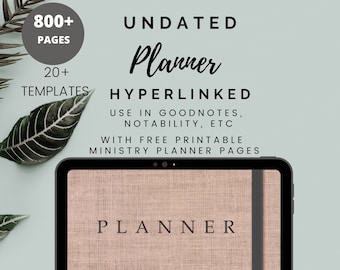 All-In-One JW Digital Planner, Undated Ministry Planner (GoodNotes, Notability)
