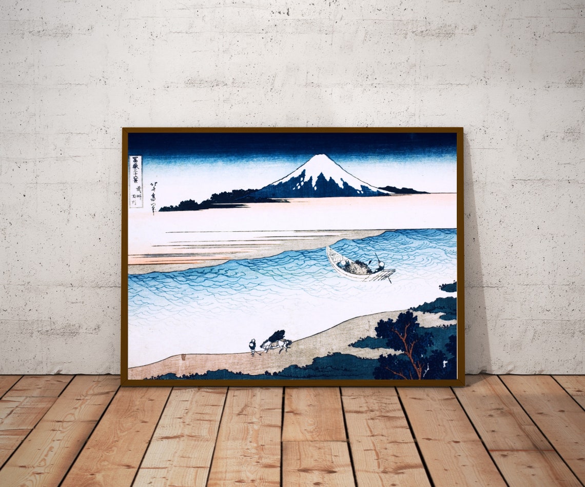 Japanese Ukiyo E landscape art Hokusai art poster prints | Etsy