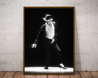 Michael Jackson vintage foto - retro kunst aan de muur - Michael Jackson fotoprint - muziekposters - Inwijdingsfeestcadeaus - jubileumcadeaus