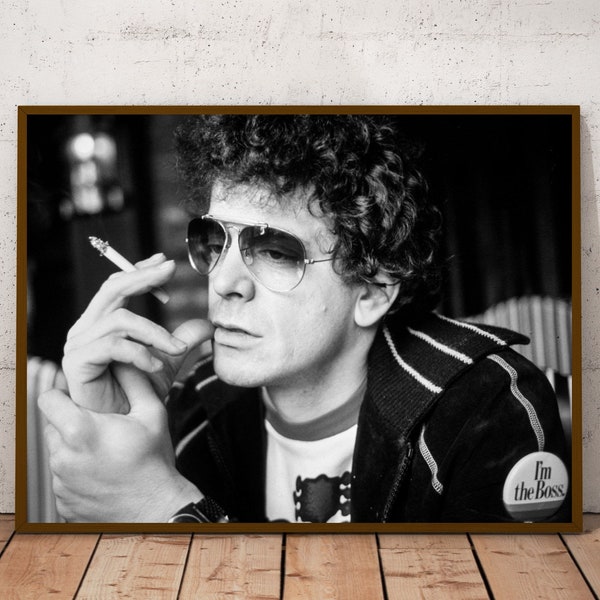 Lou Reed Vintage Fotografie - Retro Wandkunst - Lou Reed Fotodruck - Musik Poster - Geschenkidee - Housewarming Geschenkidee - Geburtstagsgeschenk