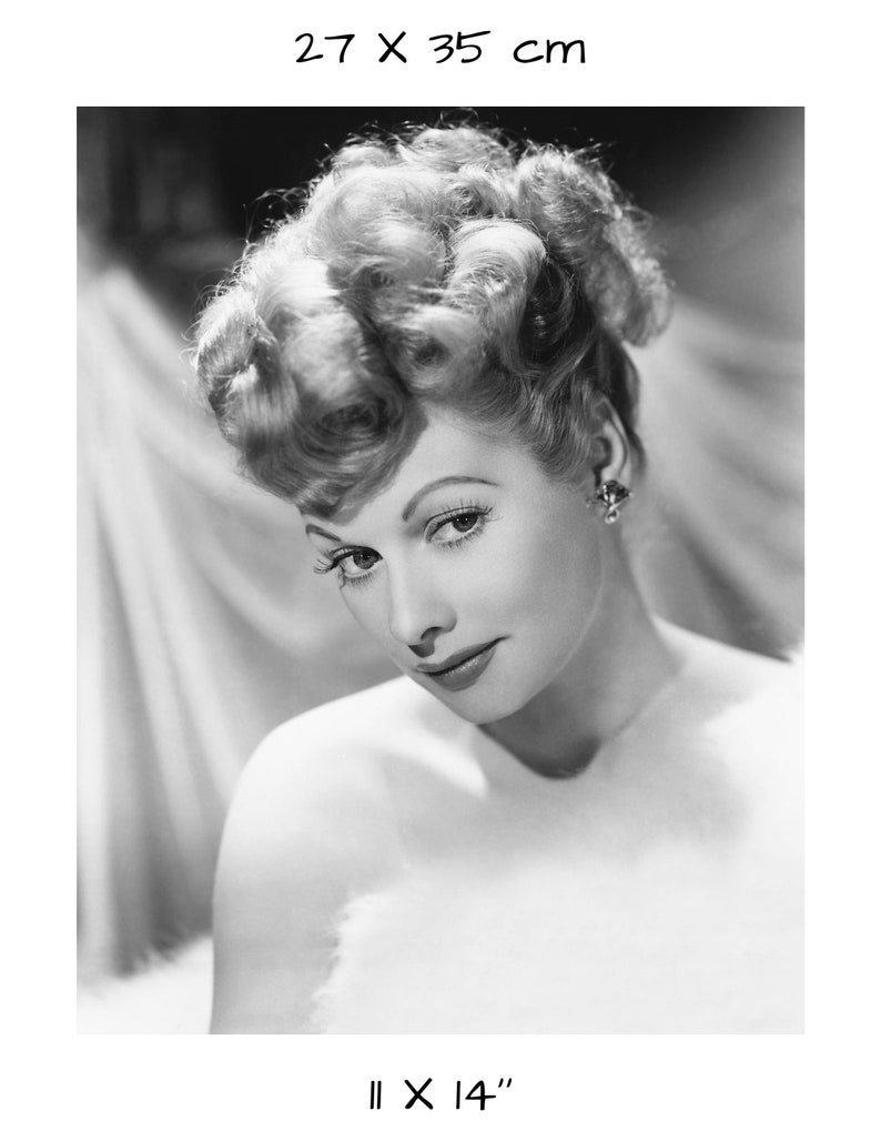 Lucille Ball vintage photograph retro wall art Lucille Ball photo print Old Hollywood posters Housewarming gift ideas image 5