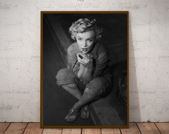 Photographie vintage de Marilyn Monroe - art mural rétro - impression photo Marilyn Monroe - vieilles affiches hollywoodiennes - idées cadeaux de pendaison de crémaillère