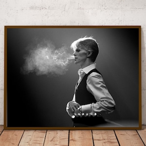 David Bowie vintage photograph - retro wall art - Thin White Duke photo print - music posters - Housewarming gift ideas - anniversary gifts