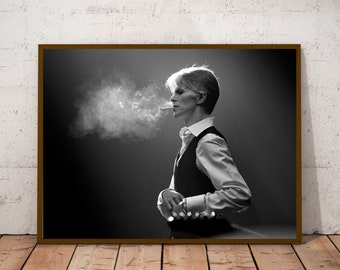 Photographie vintage de David Bowie - art mural rétro - impression photo Thin White Duke - affiches de musique - idées cadeaux de pendaison de crémaillère - cadeaux d'anniversaire