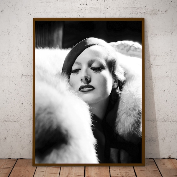 Joan Crawford vintage photograph - retro wall art - Joan Crawford photo print - Old Hollywood posters - Housewarming gift ideas