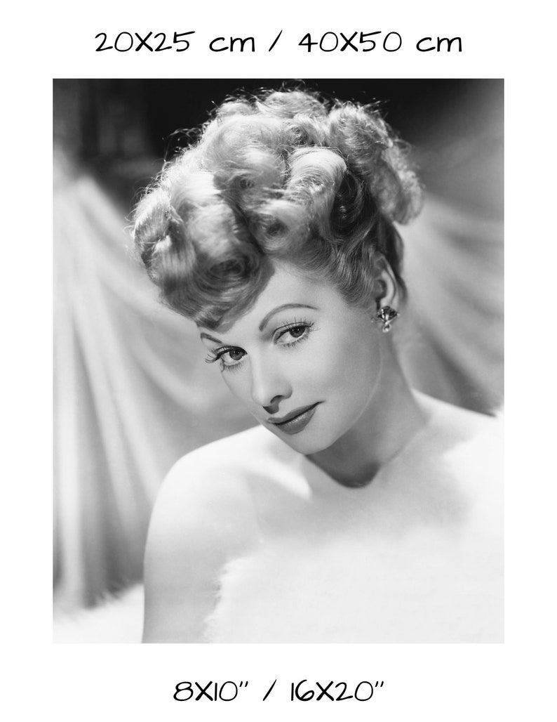 Lucille Ball vintage photograph retro wall art Lucille Ball photo print Old Hollywood posters Housewarming gift ideas image 4