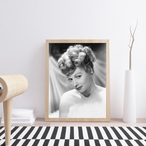 Lucille Ball vintage photograph retro wall art Lucille Ball photo print Old Hollywood posters Housewarming gift ideas image 8