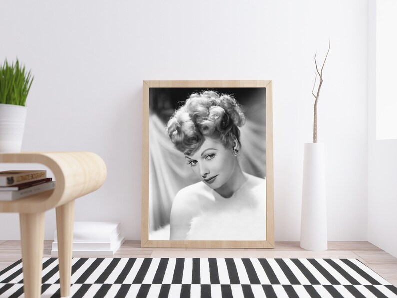 Lucille Ball vintage photograph retro wall art Lucille Ball photo print Old Hollywood posters Housewarming gift ideas image 8