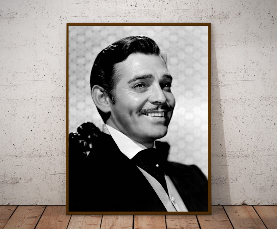 Clark Gable Vintage Photograph Retro Wall Art Clark Gable Photo Print