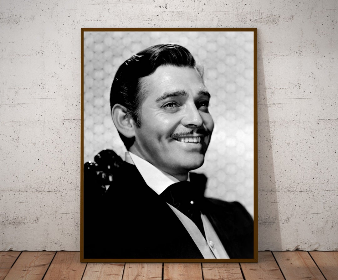 Clark Gable Vintage Photograph Retro Wall Art Clark Gable Photo Print ...