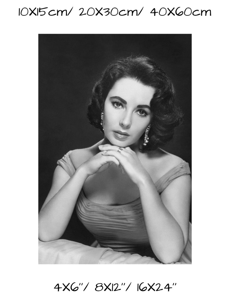 Elizabeth Taylor Vintage Photograph Retro Wall Art Elizabeth Taylor