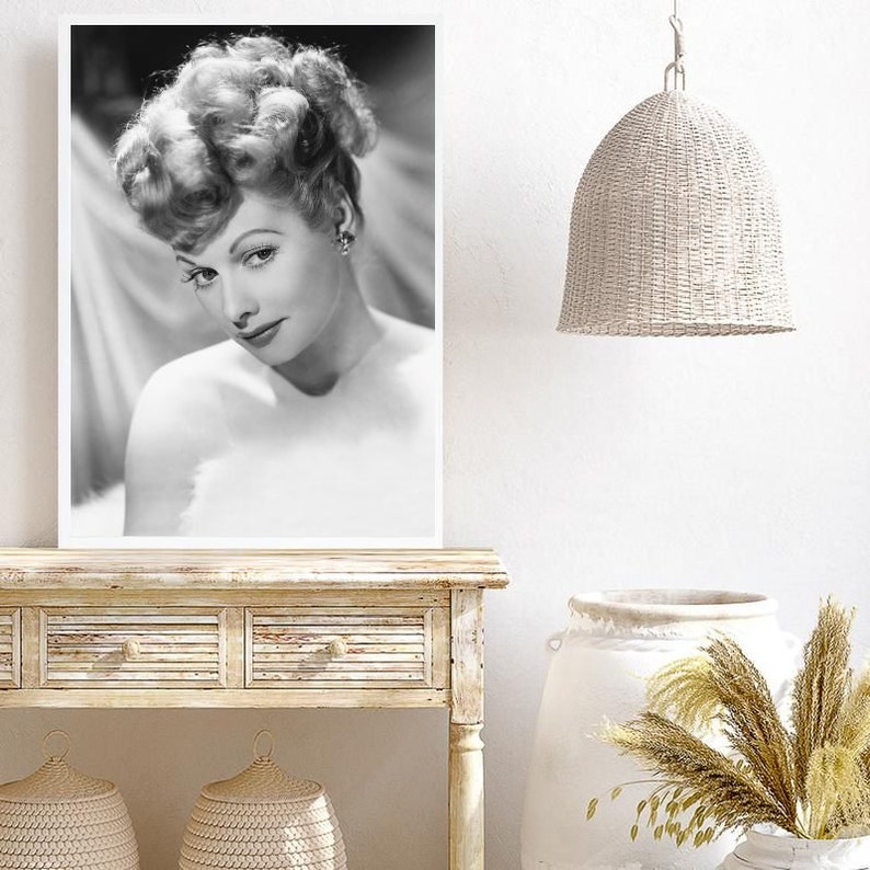 Lucille Ball vintage photograph retro wall art Lucille Ball photo print Old Hollywood posters Housewarming gift ideas image 9