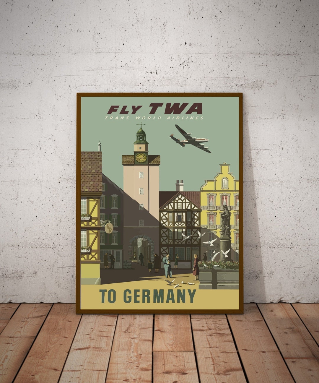 Germany Vintage Travel Poster Retro Wall Art Print Wall - Etsy
