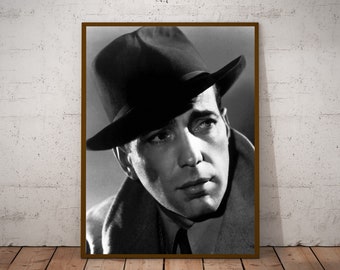 Humphrey Bogart vintage photograph - retro wall art - classic photo print - Old Hollywood poster - Housewarming gift ideas