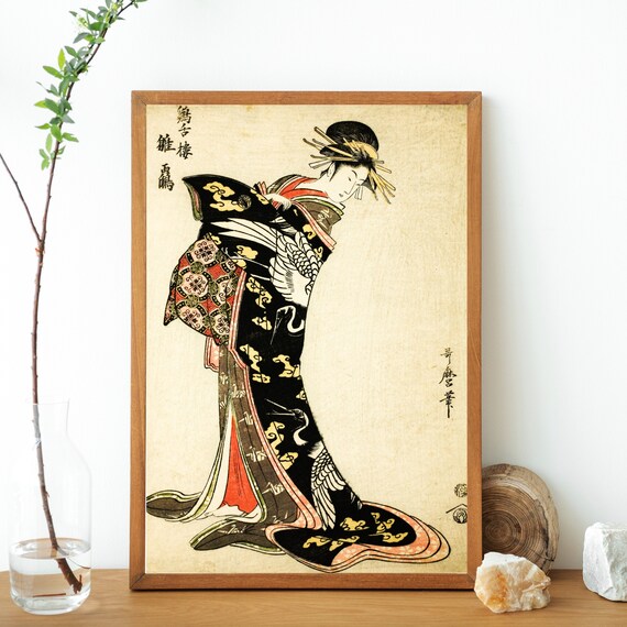 Japanese Art Poster Print Ukiyo E Wall Art Woodblock Prints Etsy