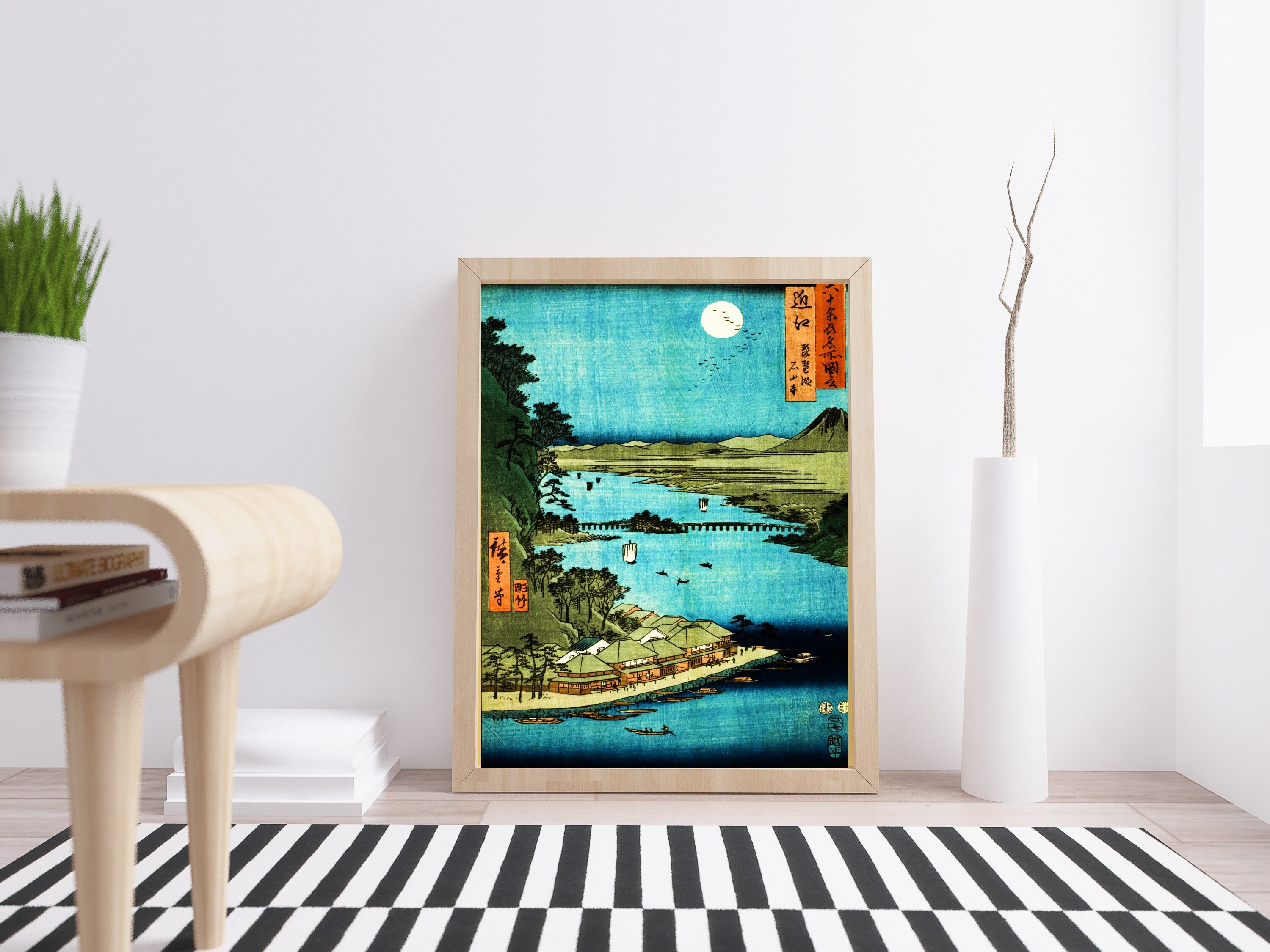 Japanese landscape art poster print Ukiyo E wall art Etsy