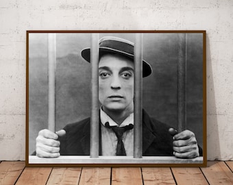 Buster Keaton vintage photograph - retro wall art - classic photo print - Old Hollywood poster - Housewarming gift ideas