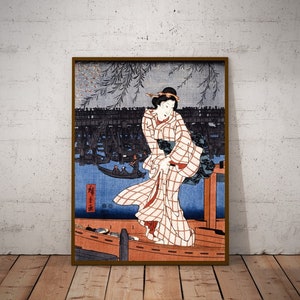 Set of 6 Japanese Art Posters, Ukiyo E Woodblock Prints, Japanese ...