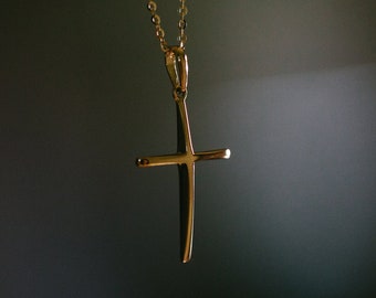 Solid Gold Cross Etsy
